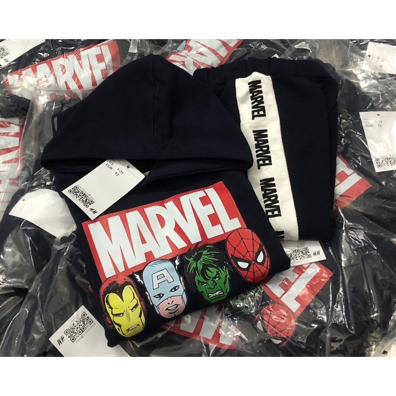 Bộ nỉ có mũ hoodie Marvel HM 10-29kg