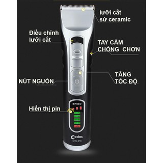Tông đơ cắt tóc Codos 918 lưỡi sứ sắc bén