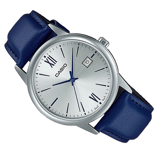 Đồng Hồ Casio Nam Chính Hãng, Đồng Hồ Casio MTPV002L Dây Da Nhiều Màu Fullbox.