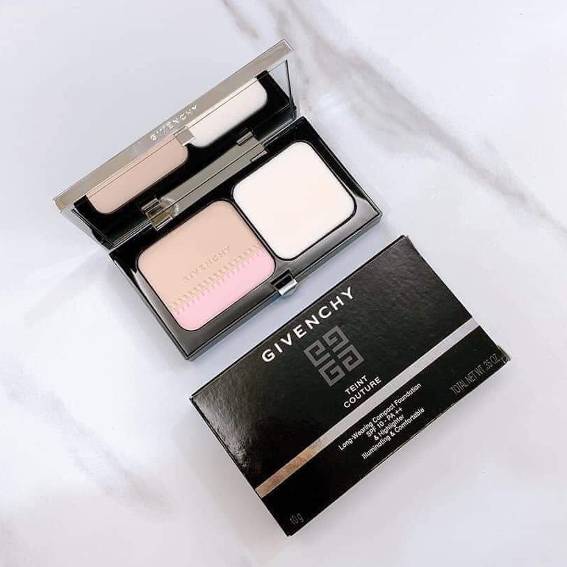 Phấn phủ nén Givenchy Teint Couture Long Wearing Compact Foundation 2 ô chính hãng Fullbox