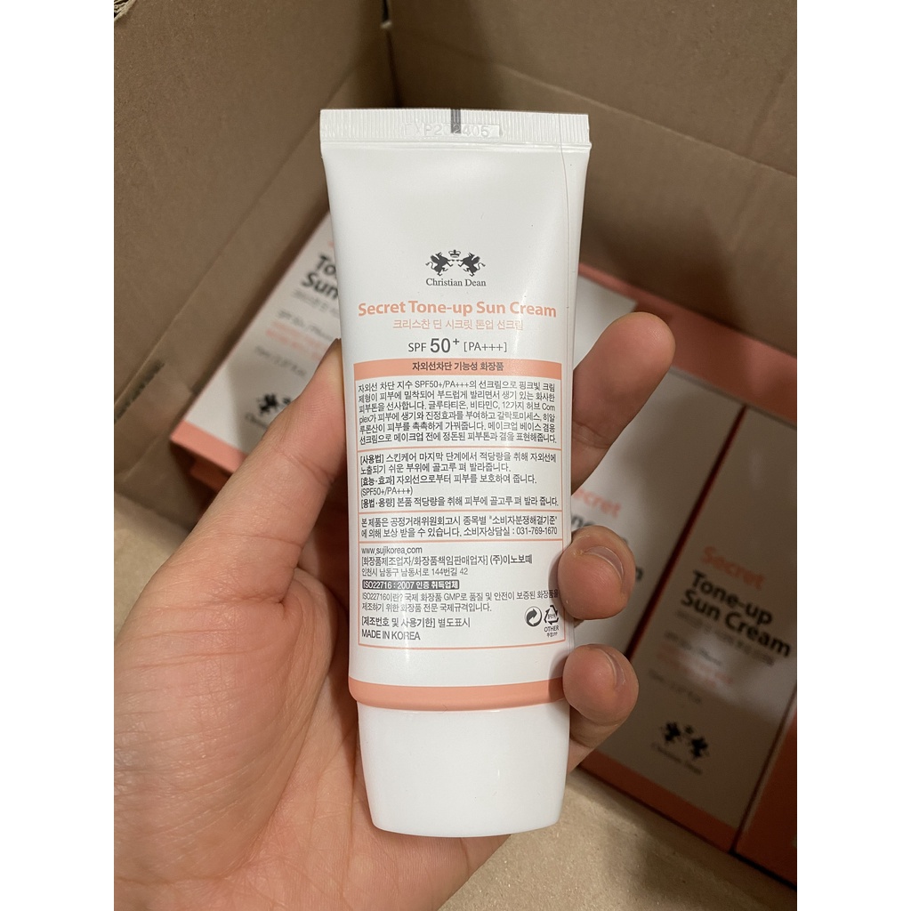 Kem chống nắng nâng tone phục hồi bảo vệ làm trắng da  Christian Dean SPF 50+