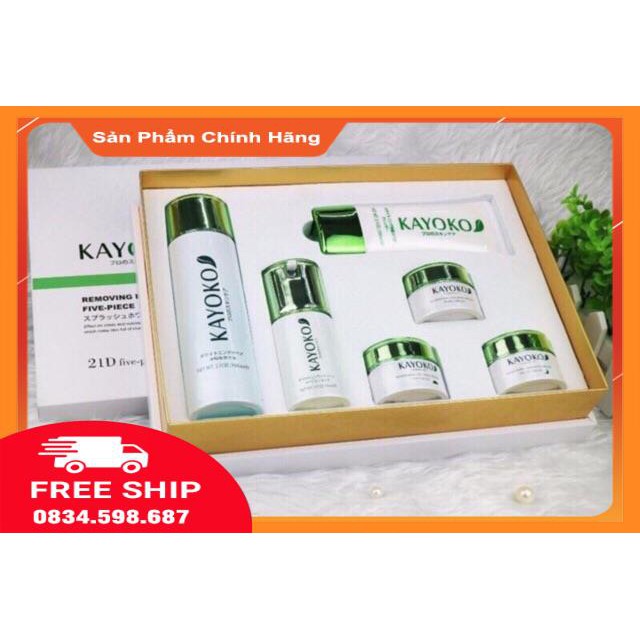 [BỘ KEM DƯỠNG TRẮNG DA,NÁM KAYOKO XANH 6 MÓN