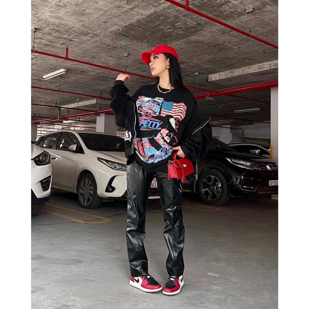 Áo thun tay lỡ petty racing nam nữ áo thun unisex cotton cao cấp Kun Shop