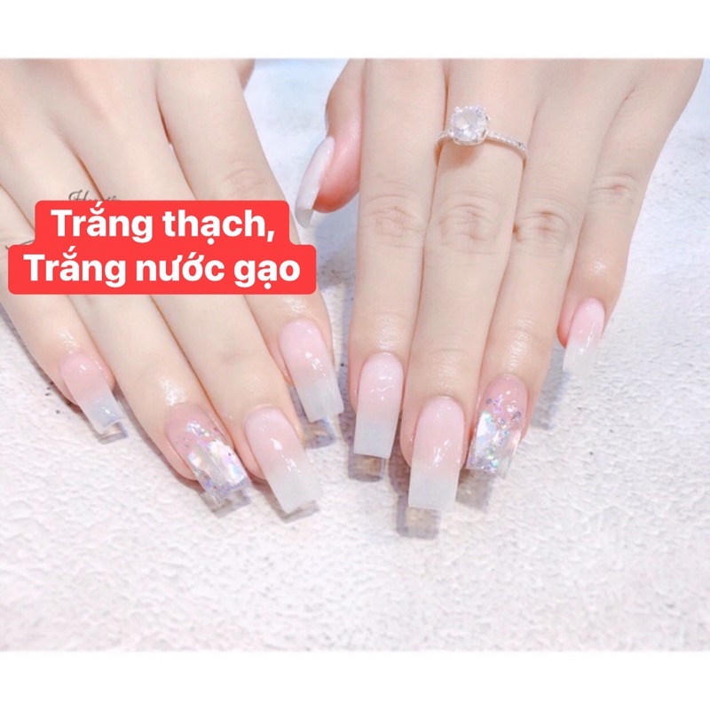 Sơn gel chọn lẻ mầu Trắng -  trắng nước gạo - Đen - Trắng sữa chai 15ml, chất sơn siêu bóng, mướt[hanna nail mi]