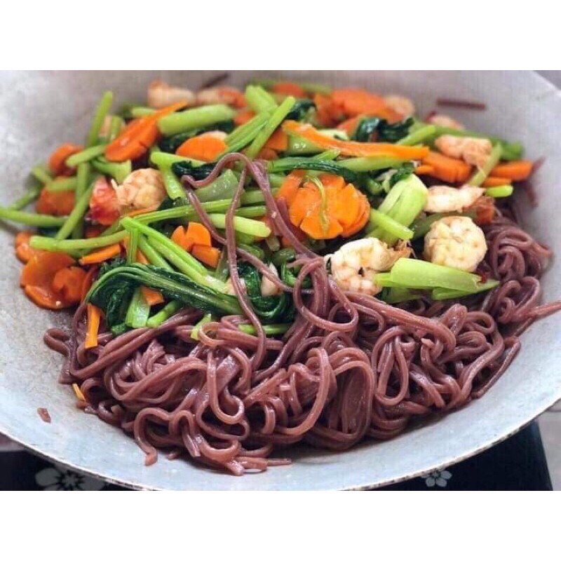 Mì bún khoai lang tím/hoa đậu biếc/chùm ngây/gạo lứt ngũ cốc eatclean/keto Cao Bằng (500g) | BigBuy360 - bigbuy360.vn