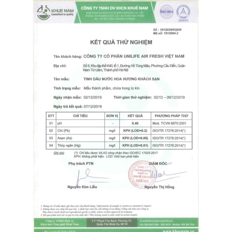 Bộ tinh dầu nước hoa Khách Sạn Unilife | BigBuy360 - bigbuy360.vn