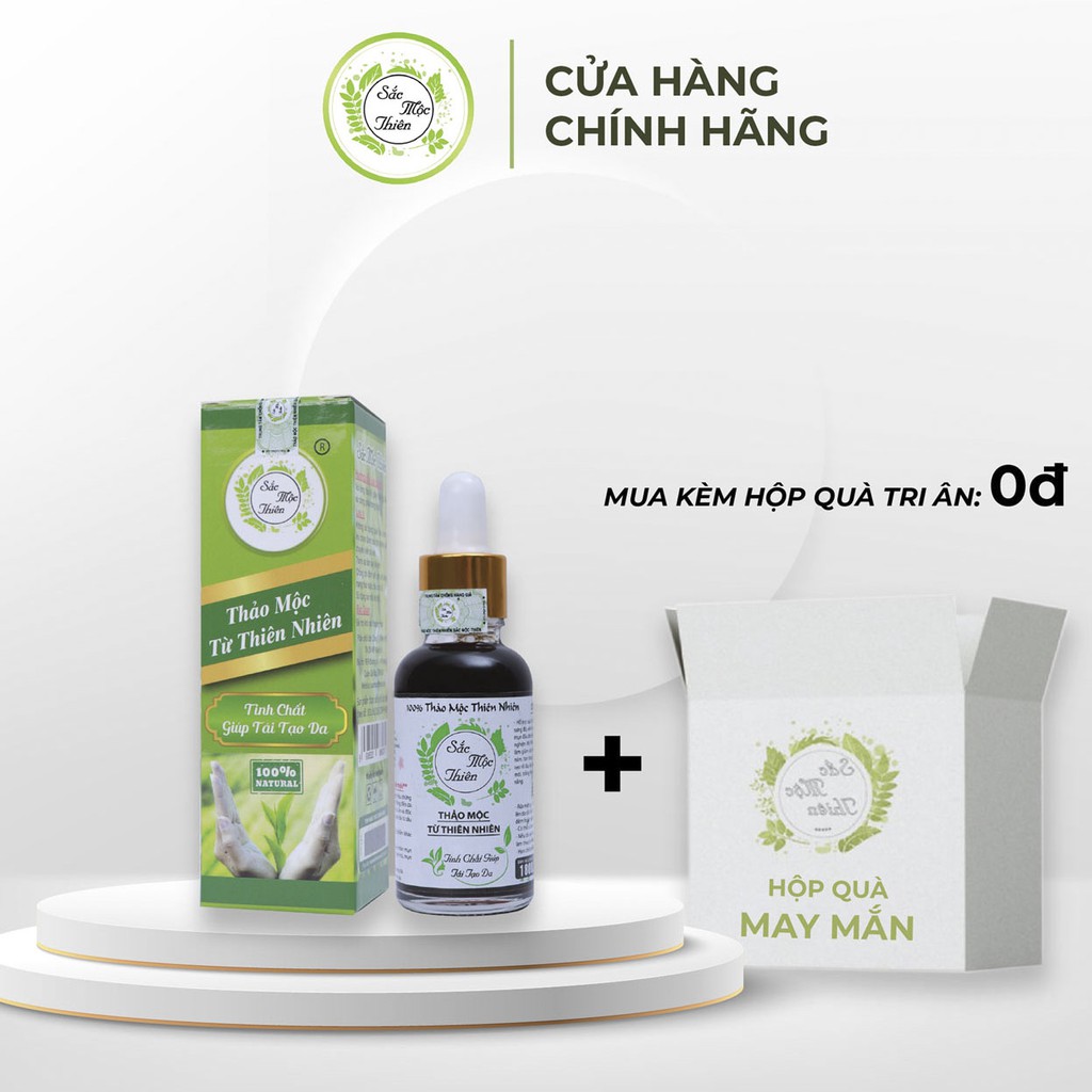 Serum Tinh Chất Giúp Tái Tạo Da Mua Kèm Hộp Quà May Mắn Sắc Mộc Thiên 30ml