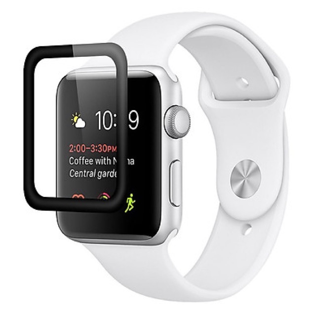 [FULL MÀN - VIỀN ĐEN] Miếng Dán Chống Xước Full Màn Cho Đồng Hồ Thông Minh Apple Watch - Viền Màu Đen