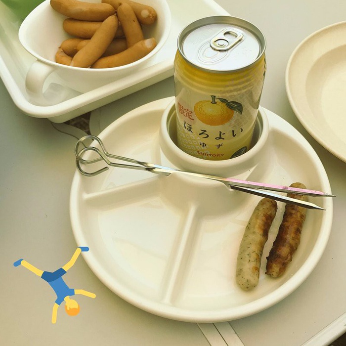 [ẢNH THẬT + VIDEO] Khay ăn 3 ngăn cho bé có kèm khay để cốc, thìa dĩa Nhật Bản