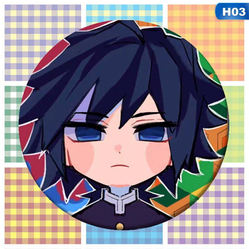 JS Huy hiệu cài áo hình nhân vật trong Demon Slayer