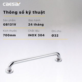 Thanh vịn - Inox Ø32 GB131V Caesar (phù hợp cho người cao tuổi và người khuyết tật)