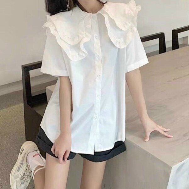 áo kiểu hàn quốc, áo sơ mi cổ bèo