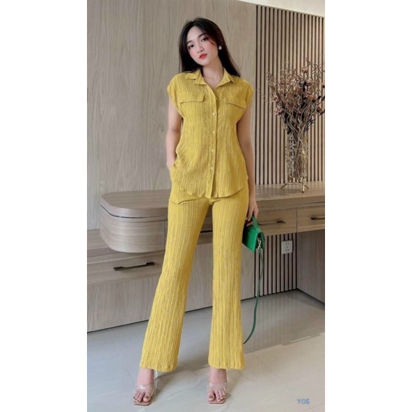 (MẪU MỚI) SÉT BỘ ĐŨI XỐP NỮ ÁO PHỐI TÚI HỘP ĐI CHƠI DỰ TIỆC THANH LỊCH SANG CHẢNH HHP