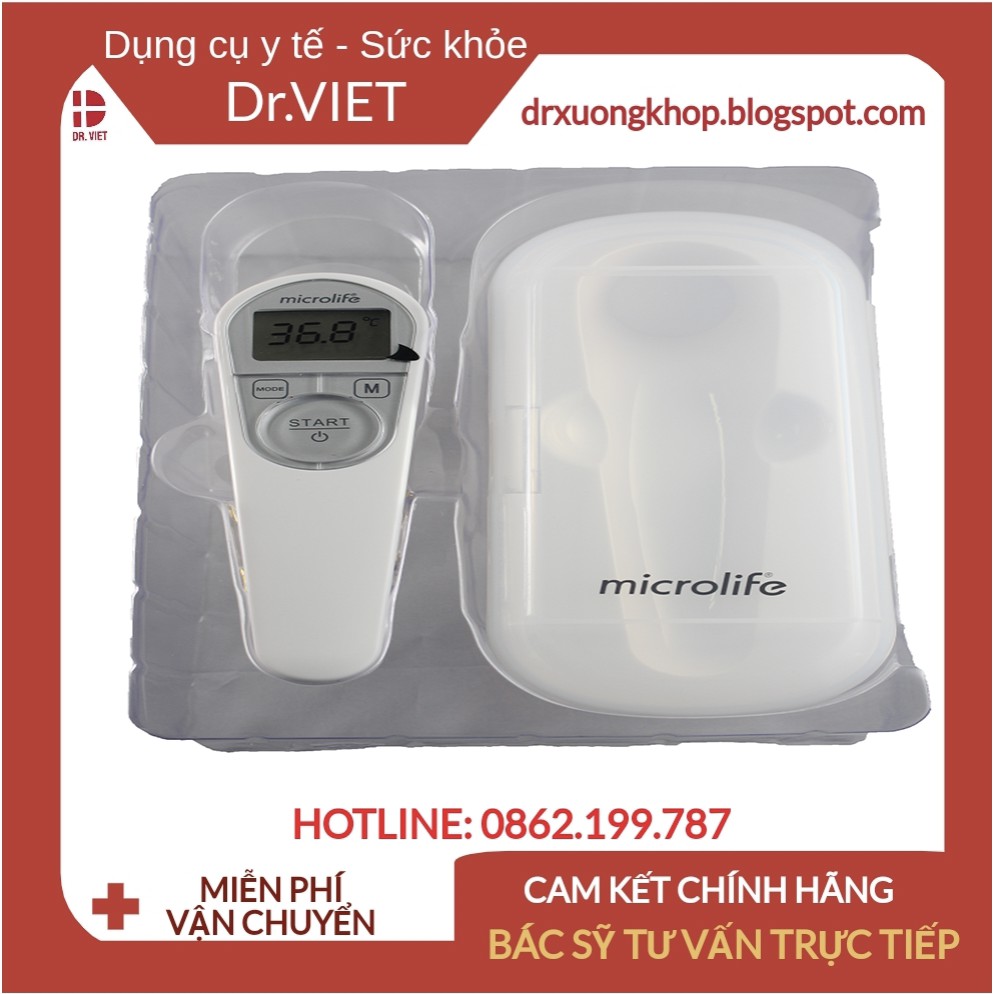 Nhiệt kế điện tử hồng ngoại đo trán tự động Microlife NC200 chính hãng- Bảo hành 2 năm- Đo nhanh, không chạm, an toàn