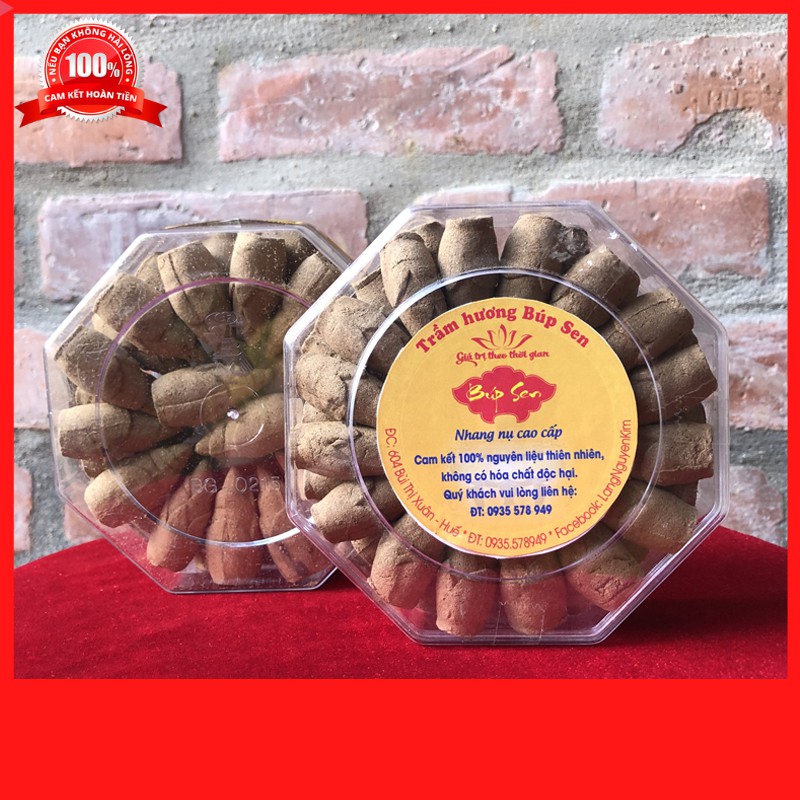 Hương Nụ Trầm Sen Sạch cao cấp dùng Thác Khói hộp 40 viên - Hương Trầm Sạch Búp Sen