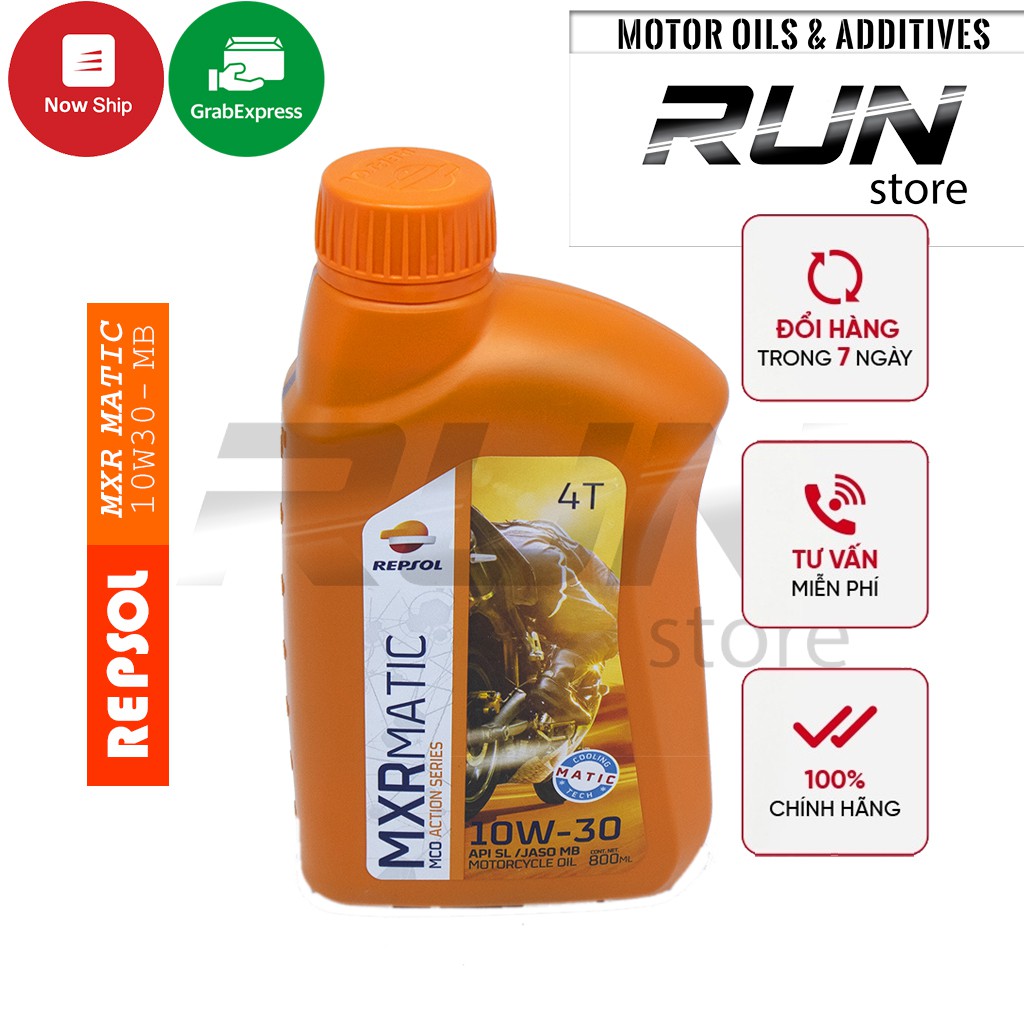 Nhớt Repsol Matic 10w30 800ml JASO MB - Nhớt Dành Cho Xe Ga - Nhớt khoáng Repsol Made In INDINESIA VISCOSITY INDEX 141