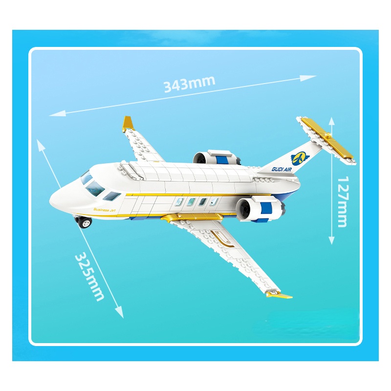 Đồ chơi giáo dục Lắp ráp Mô hình xếp hình  Máy Bay Du Lịch GUDI 10502  10503 Transport Plane