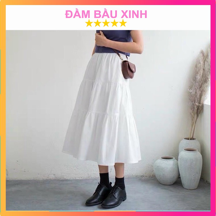 Chân Váy Mini 3 Tầng Có Lót Trong Hai Màu Đen Trắng Chất Cotton Hàng VNXK