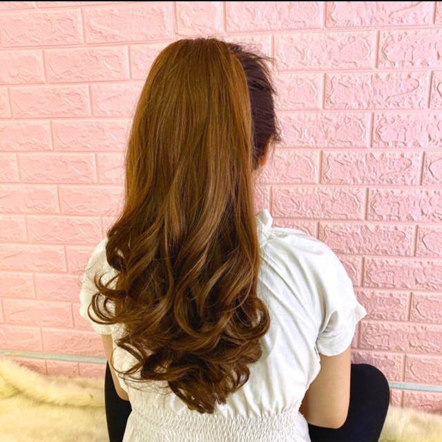 Tóc giả ngoặm xoăn lững 45cm mã p103