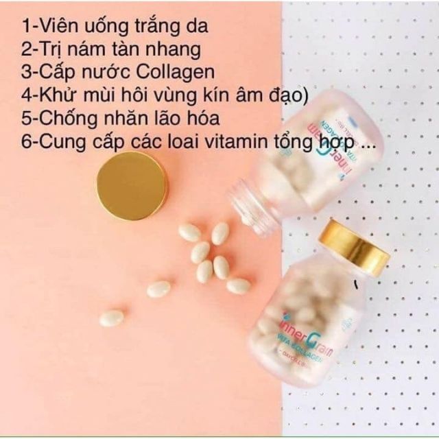 Viên Uống Cấp Nước & Collagen Inner Gram Vita Collagen 60 Viên. | Thế Giới Skin Care