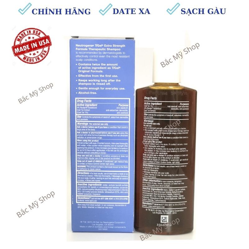 Dầu gội giúp làm sạch gàu ngứa và bong tróc da T/gel 177ml