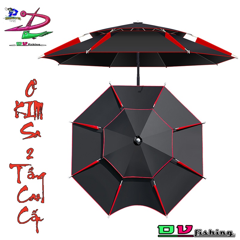 Ô câu cá - che nắng, mưa, dã ngoại 2 tầng cao cấp - 2m 2m2 2m4