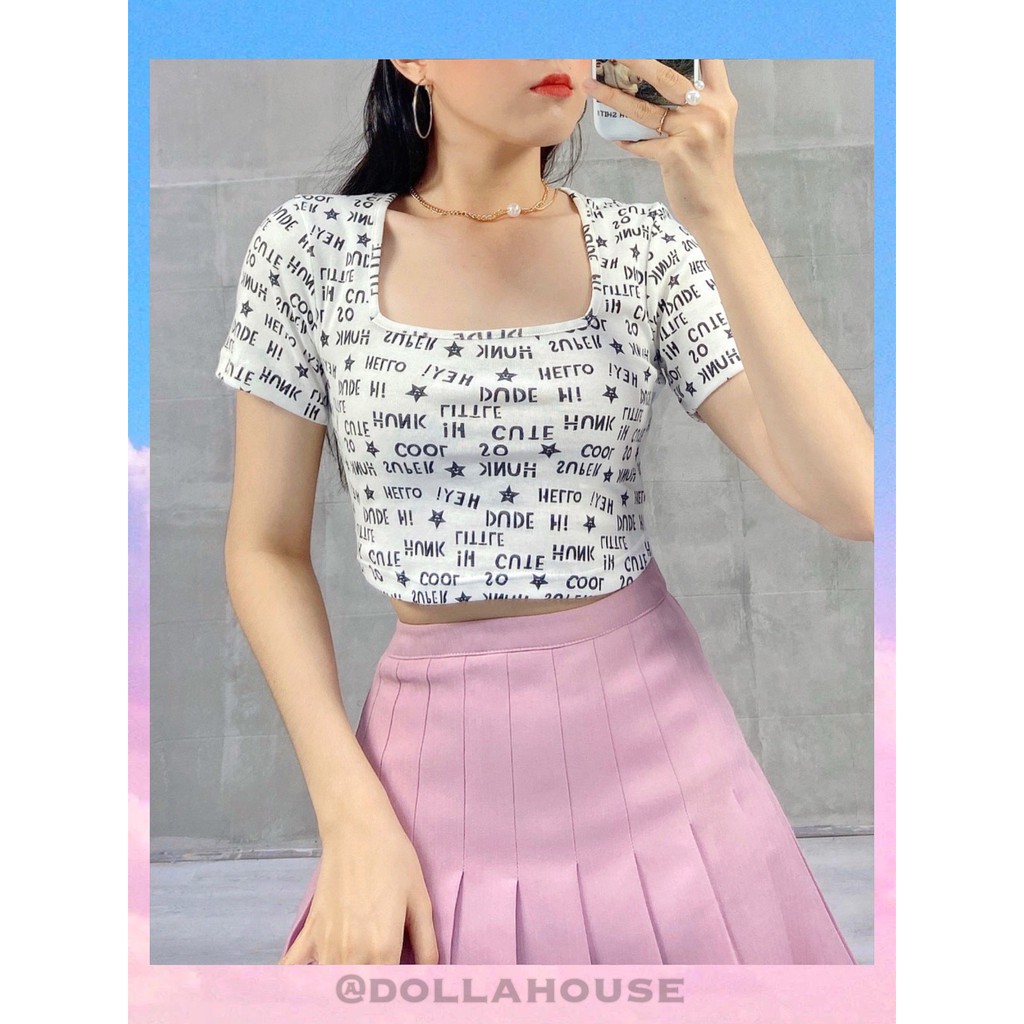 ÁO CROPTOP KHOÉT NGỰC - ÁO BODY VUÔNG