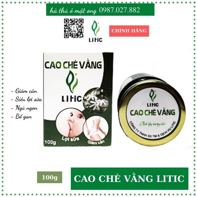 Cao chè vằng LITIC 100g giảm cân, lợi sữa, giúp ngủ ngon, ổn định huyết áp, mát gan, thơm sữa LTCCV126