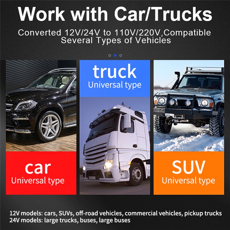 Bộ Chuyển Đổi Nguồn Điện 150w 12v Sang 220v Qc 3.0 Cho Xe Hơi