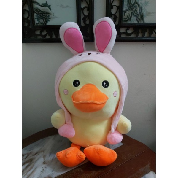 Vịt đội mũ thỏ size 60cm và 45cm