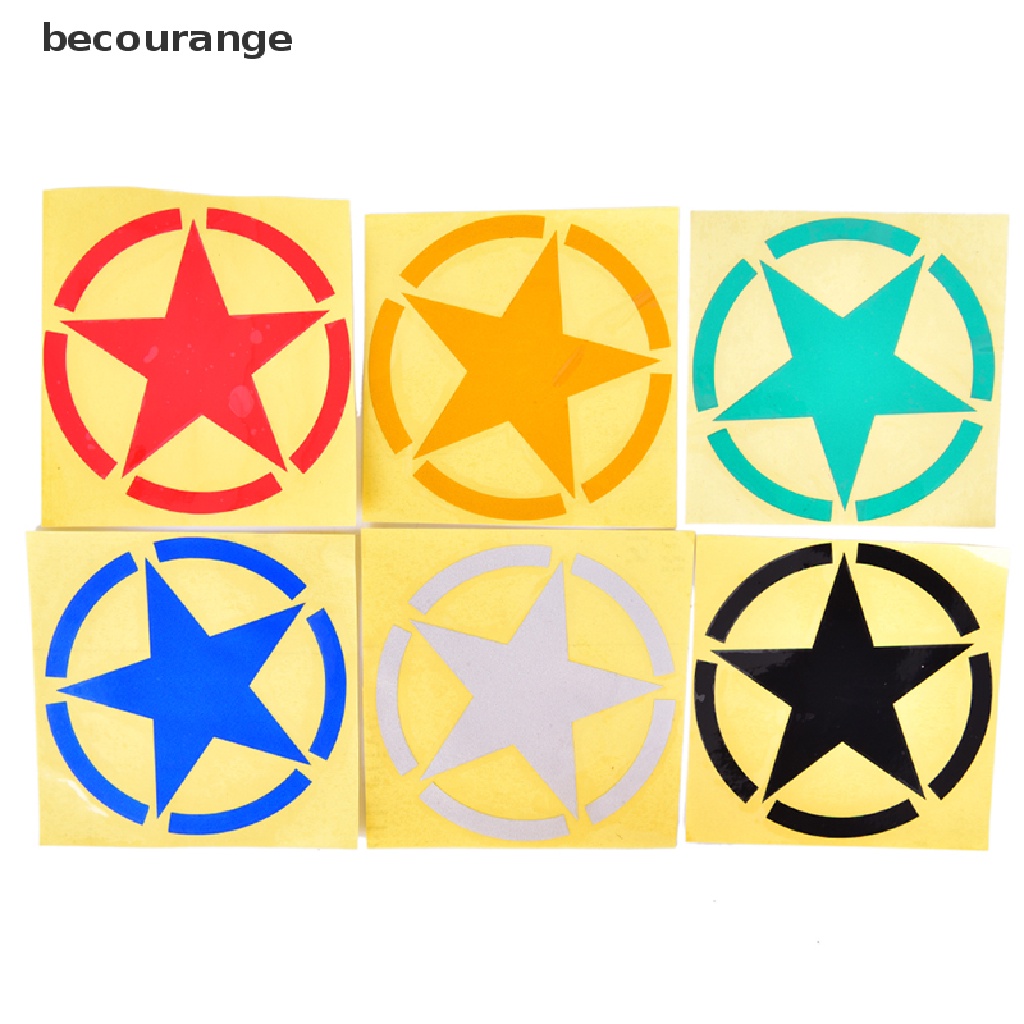 Hình dán phản quang biểu tượng ngôi sao năm cánh nhiều màu sắc thời trang