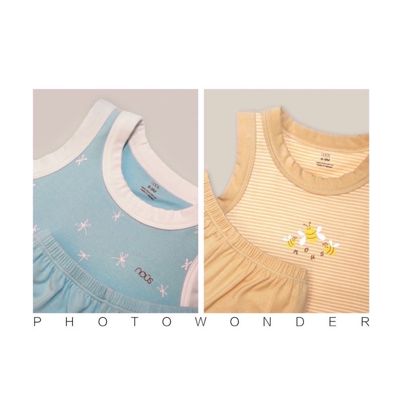 Bộ ba lỗ của nous cho bé trai và bé gái từ 6 tháng đến 3 tuổi