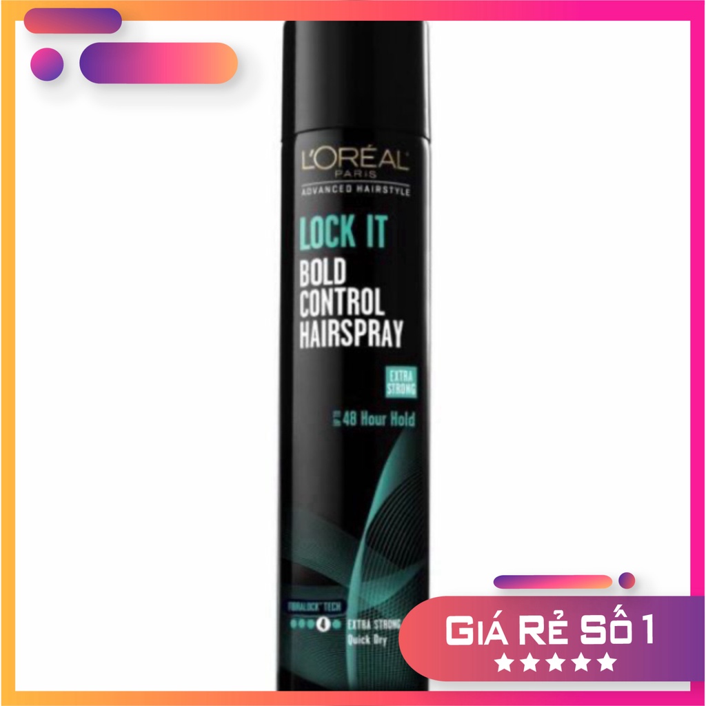 Chính hãng Keo xịt tóc loreal lock it bold control 234ml