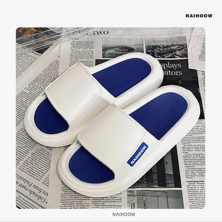 Nai Hàng Nai Dép Đi Trong Nhà Chống Trượt Khử Mùi Thời Trang Mùa Hè Màu Xanh Dương Cho Cặp Đôi