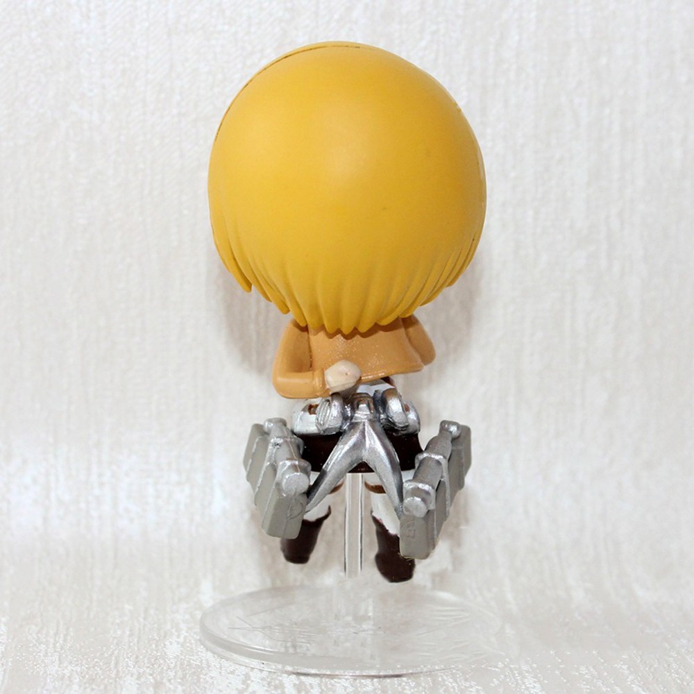 JENIFERDZ Kids Doll Attack on Titan Cute Mini Figure Toys Action Figure Anime Figures Dolls Armin PVC Rivaille for Gift Eren
