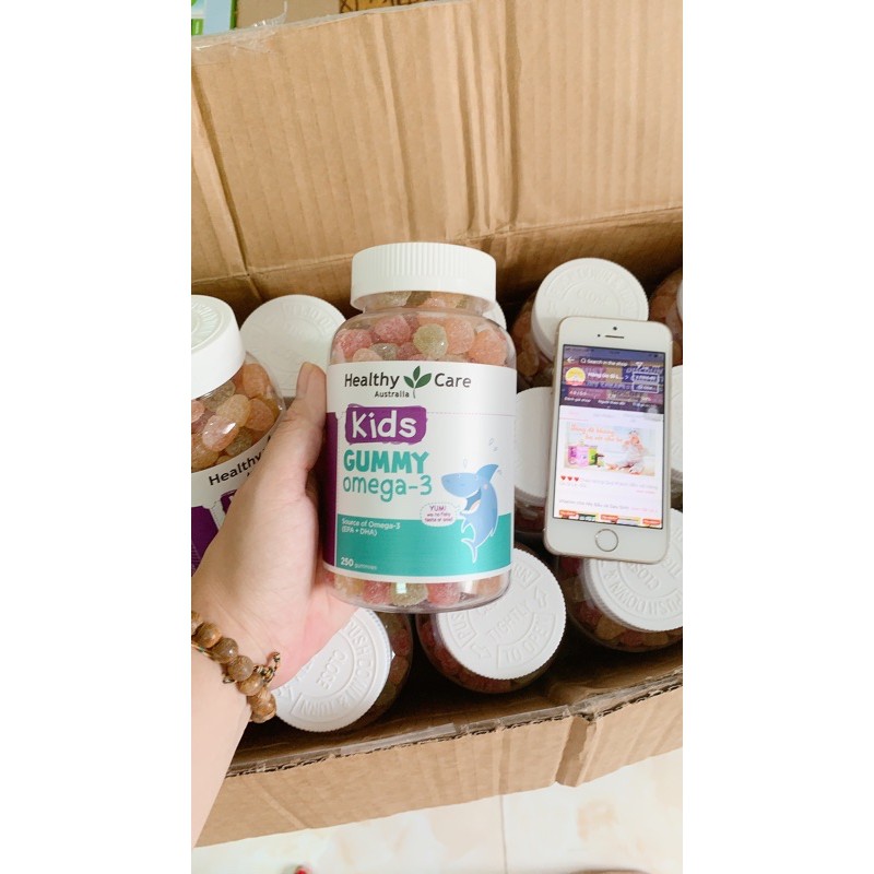 Kẹo Gummy Omega 3 Healthy Care 250 Viên Úc