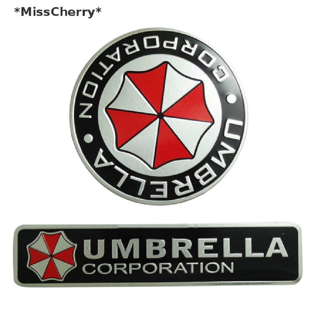 Huy hiệu dán trang trí hợp kim nhôm chữ cái Umbrella Corporation 3D độc đáo
