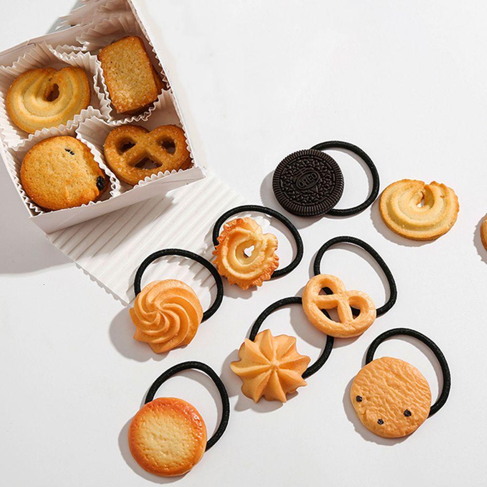 Dây Cột Tóc Co Giãn Hình Bánh Quy Xinh Xắn