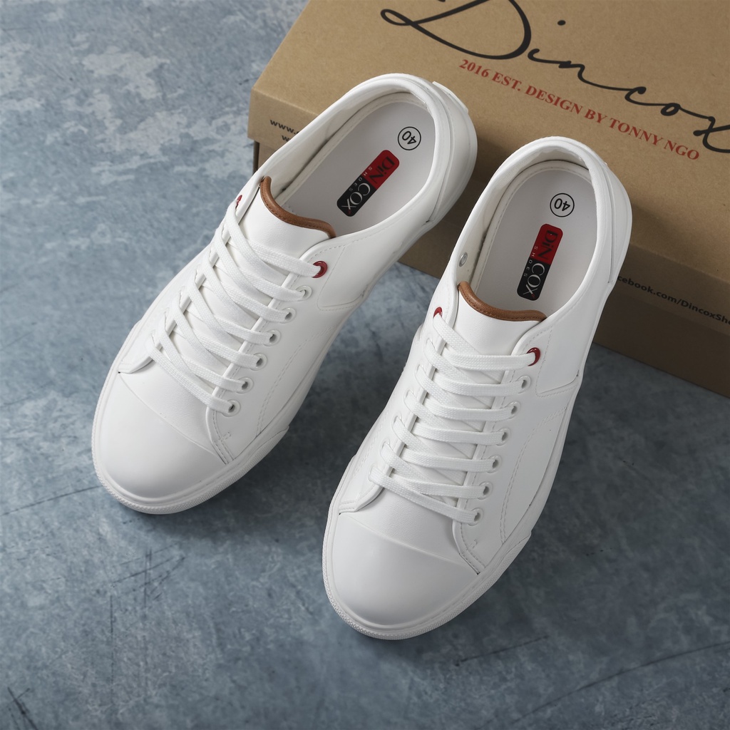 Giày Sneaker Da Nam DINCOX GC11 White Tinh Tế