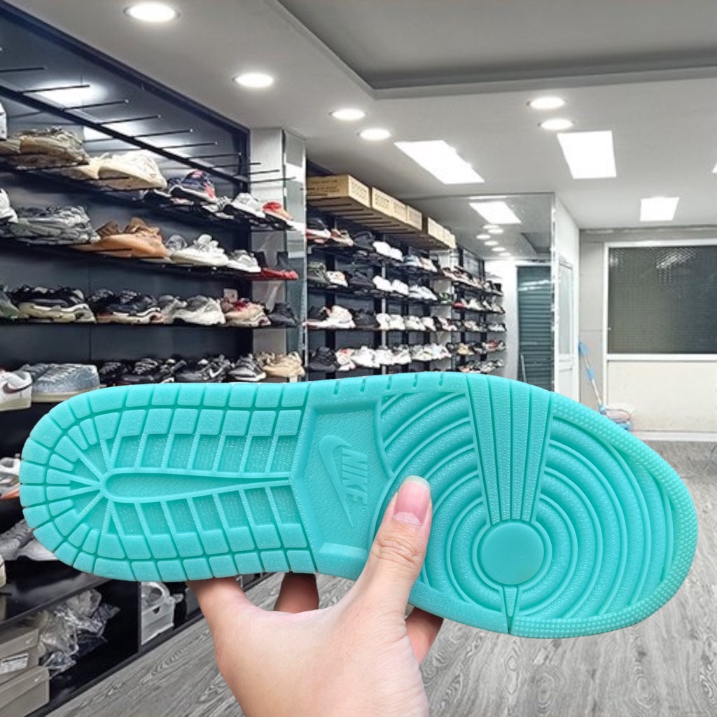 Giày Jordan 1 Xanh Ngọc cổ thấp, Giày sneaker  JD Jordan 1 low Nam Nữ Thời Trang
