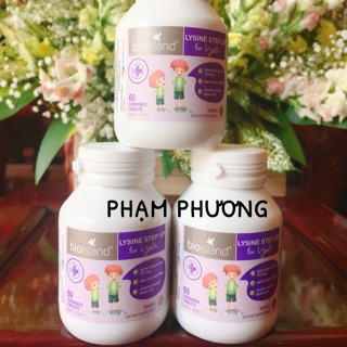 Viên uống bổ sung Lysine cho trẻ từ 6t Bio island Lysine step up 60v