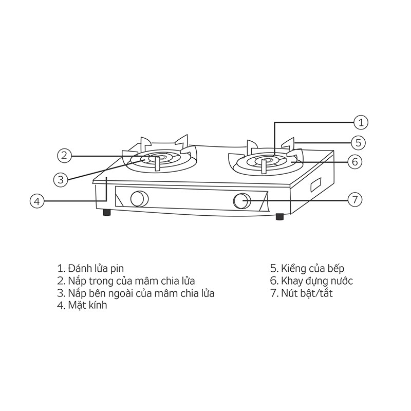 Bếp ga dương kính Kangaroo KG506