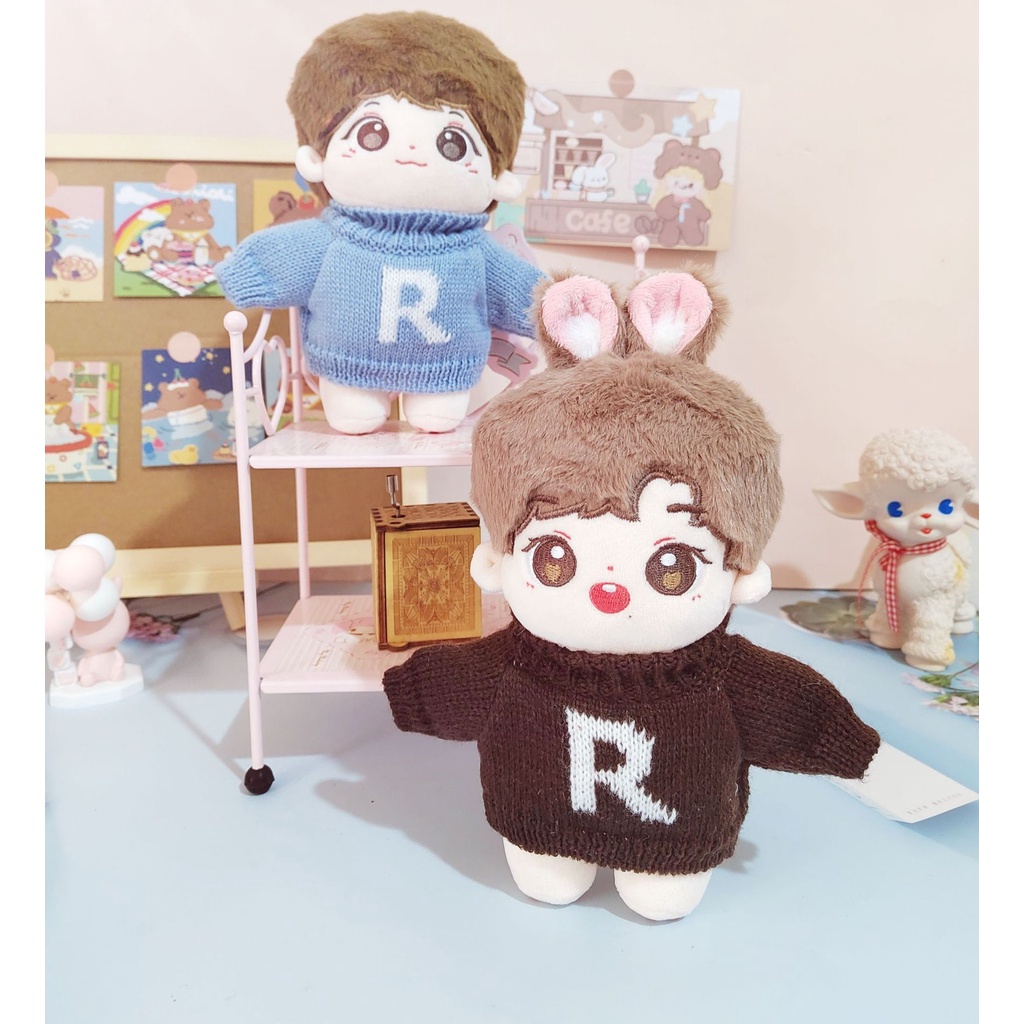 Búp Bê LUOLV Mặc Áo Len Dài 20CM Nhiều Màu Sắc DIY