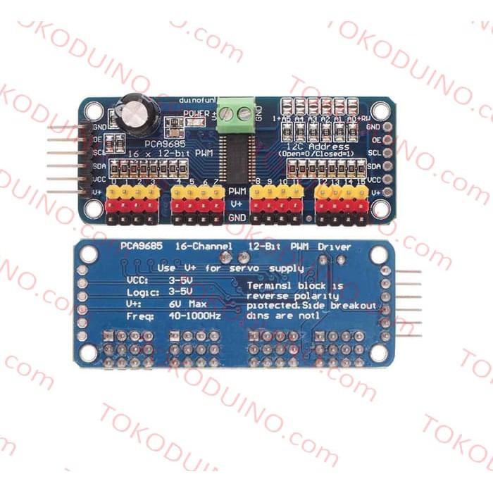 Mô Đun Điều Khiển Động Cơ Servo Pca9685 16 Kênh 12 Bit Pwm