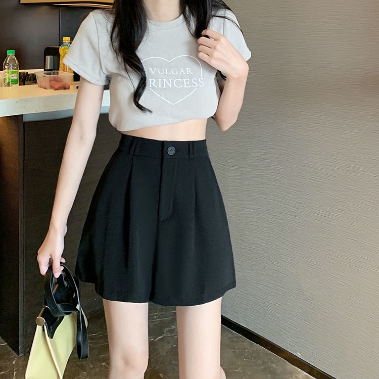 Quần short COZOK lưng cao kiểu dáng đơn giản thời trang