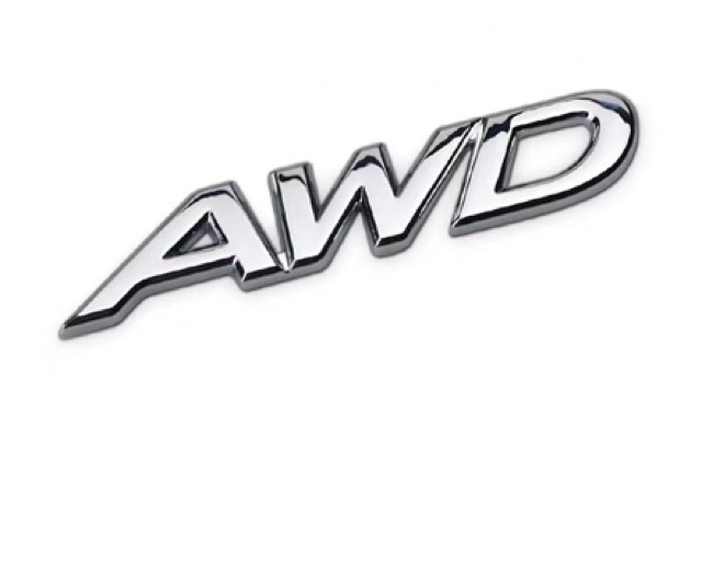 Logo kim loại AWD 2 kiểu cho xe mazda