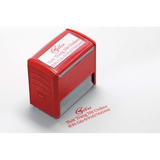 Nhận khắc dấu 3 dòng hình chữ nhật, In Bạch Dương
