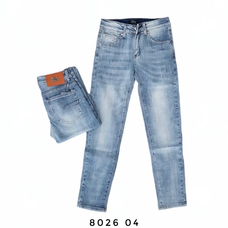 Quần nam dáng côn hoạ tiết đơn giản, Quần jean bò thời trang dễ mix btshop từ 50 đến 75kg.