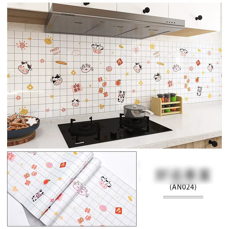 1m dài x 60cm rộng Decal dán bếp tráng nhôm chống dầu mỡ - PN001