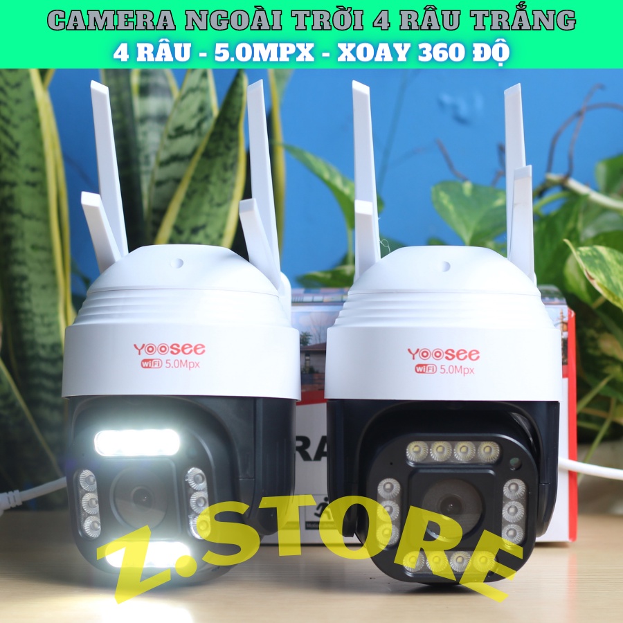 Camera Yoosee PTZ 5.0 MPX 15 led - Gray, đàm thoại 2 chiều, chống nước, hàng chính hãng camera wifi ptz 4 râu trắng